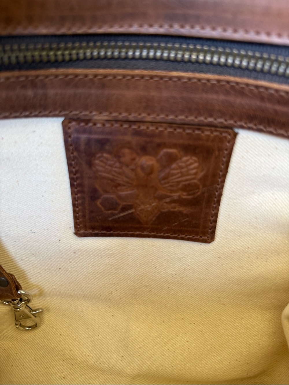 Butterfly & Floral Embroidered Canvas Tote/ convertible day bag - Picture 12 of 12